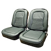 418714 Leather Seat Covers, 1967-1967 Chevy Corvette, Green - image 1