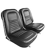 418720 Leather Seat Covers, 1967-1967 Chevy Corvette, Black - image 1
