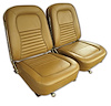 418753 Leather Seat Covers, 1967-1967 Chevy Corvette, Saddle - image 1