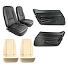 418820K Interior Package, 1968-1968 Chevy Corvette, OE Leather Covers, Foam, Deluxe Door Panels, Black - image 1