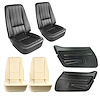 418920K Interior Package, 1969 Chevy Corvette, OE Leather Covers, Foam, Deluxe Door Panels, Black - image 1