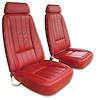 418930 Leather Seat Covers, 1969 Chevy Corvette, Red - image 1