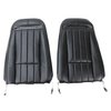 419020MS Mounted Seats, 1970-1971 Chevy Corvette, Black, Leather Vinyl, w/Shoulder Harness - image 2