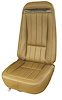 419053MS Mounted Seats, 1970-1971 Chevy Corvette, Dark Saddle Leather Vinyl w/Shoulder Harness - image 1