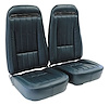 419118M Mounted Seats, 1971-1971 Chevy Corvette, Green 100-percent Leather w/o Shoulder Harness - image 1