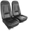 419120 Leather Seat Covers, 1970-1971 Chevy Corvette, Black, 100-percent-Leather - image 2