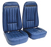 419147M Mounted Seats, 1971-1971 Chevy Corvette, Royal Blue 100-percent Leather w/o Shoulder Harness - image 1
