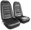 419220 Leather Seat Covers, 1972-1972 Chevy Corvette, Black, Leather/Vinyl, Original - image 1