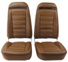 419253MS Mounted Seats, 1972-1972 Chevy Corvette, Dark Saddle Leather Vinyl w/Shoulder Harness - image 2