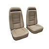 419316 Leather Seat Covers, 1974-1974 Chevy Corvette, Neutral Leather/Vinyl Original - image 1