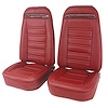 419431M Mounted Seats, 1973-1974 Chevy Corvette, Oxblood 100-percent Leather w/o Shoulder Harness - image 1