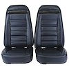 419443M Mounted Seats, 1973-1974 Chevy Corvette, Dark Blue 100-percent Leather w/o Shoulder Harness - image 1