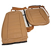 419451 Leather Seat Covers, 1973-1974 Chevy Corvette, Medium Saddle 100-percent-Leather - image 1