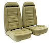 419516M Mounted Seats, 1975-1975 Chevy Corvette, Neutral Leather Vinyl w/o Shoulder Harness - image 1