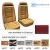 419531E Embroidered OE Style Seat Covers, 1975-1975 Chevy Corvette, Oxblood Leather/Vinyl - image 1