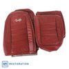 419531E Embroidered OE Style Seat Covers, 1975-1975 Chevy Corvette, Oxblood Leather/Vinyl - image 2