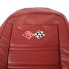 419531E Embroidered OE Style Seat Covers, 1975-1975 Chevy Corvette, Oxblood Leather/Vinyl - image 3
