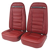 419531M Mounted Seats, 1975-1975 Chevy Corvette, Oxblood Leather Vinyl w/o Shoulder Harness - image 1
