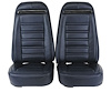 419543M Mounted Seats, 1975-1975 Chevy Corvette, Dark Blue Leather Vinyl w/o Shoulder Harness - image 1