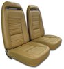 419551 Leather Seat Covers, 1975-1975 Chevy Corvette, Medium Saddle Leather/Vinyl Original - image 3