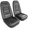419620 Leather Seat Covers, 1975-1975 Chevy Corvette, Black, 100-percent-Leather - image 1