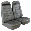 419661MS Mounted Seats, 1975-1975 Chevy Corvette, Silver 100-percent Leather w/Shoulder Harness - image 2