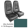 419719 Leather Seat Covers, 1976-1976 Chevy Corvette, Bluegreen Leather/Vinyl Original - image 1