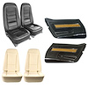 419720KT Interior Package, 1976-1976 Chevy Corvette, OE Leather Covers, Foam, Deluxe Door Panels, Black W/Teak - image 1
