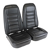 419720M Mounted Seats, 1976-1978 Chevy Corvette, Black, Leather Vinyl - image 1