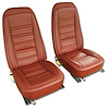 419734 Leather Seat Covers, 1976-1976 Chevy Corvette, Firethorn Leather/Vinyl Original - image 1