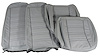 419767 Leather Seat Covers, 1976-1977 Chevy Corvette, Smoke Leather/Vinyl Original - image 1