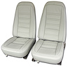 419773 Leather Seat Covers, 1978-1978 Chevy Corvette, Oyster Leather/Vinyl Original - image 1
