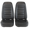 419820M Mounted Seats, 1976-1978 Chevy Corvette, Black, 100-percent Leather - image 1
