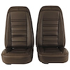 419855M Mounted Seats, 1976-1978 Chevy Corvette, Dark Brown 100-percent Leather - image 1
