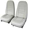419873 Leather Seat Covers, 1978-1978 Chevy Corvette, Oyster 100-percent-Leather - image 1