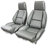 420369 Leather Seat Covers, 1984-1987 Chevy Corvette, Gray Standard - image 1