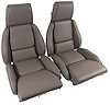 420379 Leather Seat Covers, 1988-1988 Chevy Corvette, Gray Standard - image 1