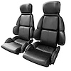 420420 Leather Seat Covers, 1989-1992 Chevy Corvette, Black, Standard - image 1