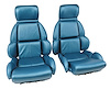 420474 Leather Seat Covers, 1989-1989 Chevy Corvette, Blue, Standard - image 1
