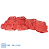 420475E OE Style Embroidered Standard Leather Seat Covers, 1989-1992 Chevy Corvette, Red - image 1
