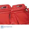 420475E OE Style Embroidered Standard Leather Seat Covers, 1989-1992 Chevy Corvette, Red - image 2