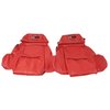 420475E OE Style Embroidered Standard Leather Seat Covers, 1989-1992 Chevy Corvette, Red - image 3