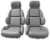 420479 Leather Seat Covers, 1989-1989 Chevy Corvette, Gray Standard - image 1