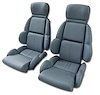 420480 Leather Seat Covers, 1990-1991 Chevy Corvette, Blue, Standard - image 1