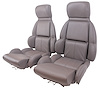 420481 Leather Seat Covers, 1990-1991 Chevy Corvette, Gray Standard - image 1