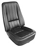 421120 Leather-Like Vinyl Seat Covers, 1969 Chevy Corvette, Black - image 1