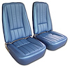 421141 Leather-Like Vinyl Seat Covers, 1969 Chevy Corvette, Bright Blue - image 1