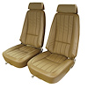 421156 Leather-Like Vinyl Seat Covers, 1969 Chevy Corvette, Saddle - image 1