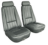 421163 Leather-Like Vinyl Seat Covers, 1969 Chevy Corvette, Gunmetal - image 1