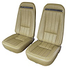 421215 Leather-Like Vinyl Seat Covers, 1970-1971 Chevy Corvette, Light Saddle - image 1